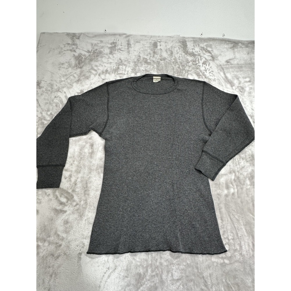 GreatLand Thermal T-Shirt Men's Size Large Gray Long Sleeve Crew Neck EUC‎